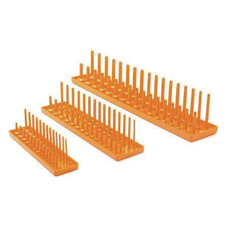 GEARWRENCH 3 Pc. 1/4", 3/8" & 1/2" Drive Orange Metric Socket Storage Tray Set 83119