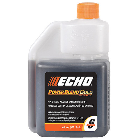 ECHO 2-Cycle Engine Oil, Bottle, 16 oz, Synthetic Blend, Not Specified, ISO-L-EGD Certified 6450006GE