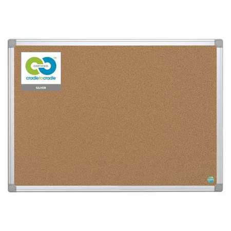 MASTERVISION Earth Cork Board 1.5 ft.x2ft., Aluminum CA021790