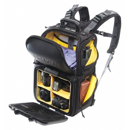 Pelican Backpack Laptop, Camera Case, Blk, Black, 20" Height U160