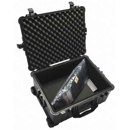 PELICAN Black Rolling Case, 26.2"L x 23"W x 13.68"D, Material: Polypropylene 1610MNF