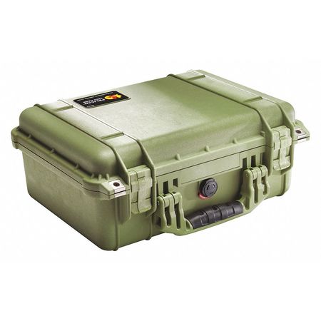 Pelican Olive Drab Green Padded Divider Case, 16"L x 13"W x 6-7/8"D 1454