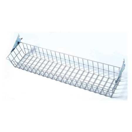 TRITON PRODUCTS 31 In. W x 4 In. H x 6-1/2 In. D Gray Epoxy Coated Steel Wire Basket with Lock-On Hanging Brackets 1715