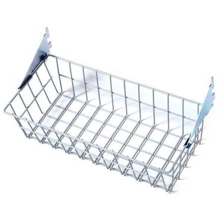 Triton Products 15 In. W x 4 In. H x 6-1/2 In. D Gray Epoxy Coated Steel Wire Basket with Lock-On Hanging Brackets 1775