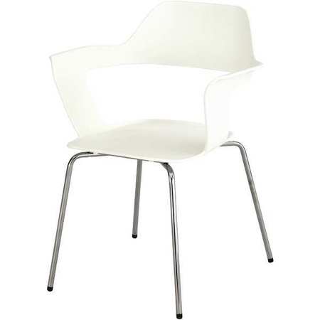 SAFCO Bandi Shell Stack Chair, White, PK2 4275WH