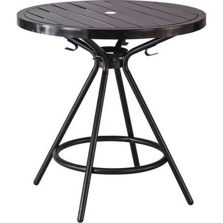 SAFCO Round Outdoor/Indoor Table, Steel, 30", Black, 30.25 W, 30.25 L, 30 H, Sheet Metal Top, Black 4361BL