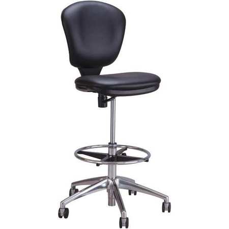 SAFCO Drafting Chair, Vinyl, 23" to 33" Height, Black 3442BV