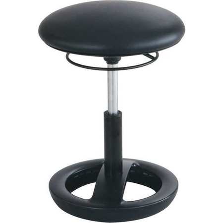 SAFCO Desk Chair, Vinyl, 17" Height, Black 3000BV