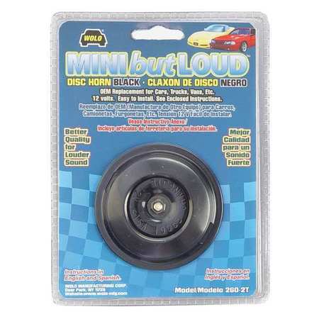 WOLO Mini But Loud Disc Horn, Black 260-2T