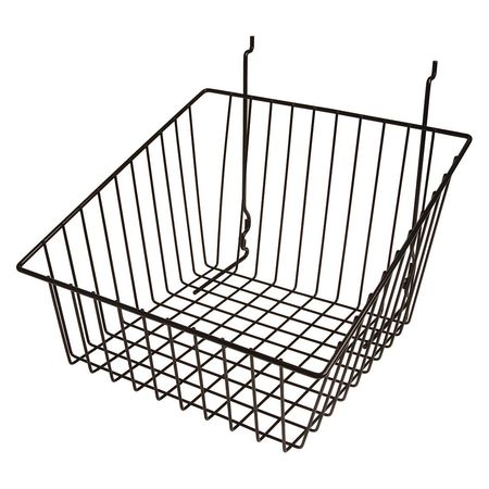 Econoco Grid Sloped Basket 12" x 8", Black, 6PK BSK14/B