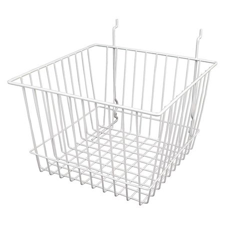 ECONOCO Grid Deep Basket 12" x 12", White, 6PK BSK15/W