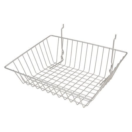 Econoco Grid Sloping Basket 15" x 12", Chrome, 6PK BSK16/EC