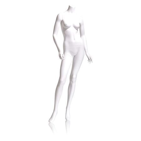 ECONOCO Mondo Mannequins Eve White Headless Female Mannequin, Pose 3 W/ base EVE-3HL