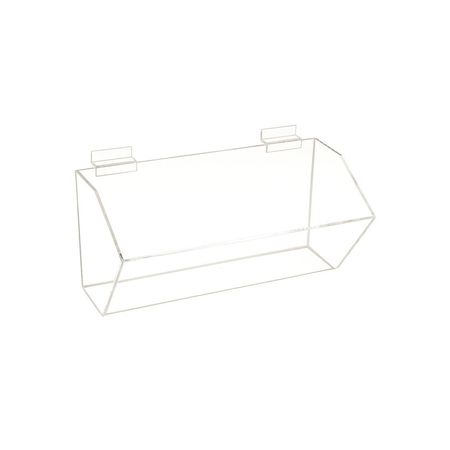 ECONOCO Acrylic Slatwall Dump Bin, 12" x 6", PK8 HP/DB1206