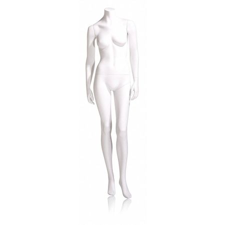 Econoco Mondo Mannequins Maggie Female Headless White Mannequin, Pose 2, w/base MGF2-HL