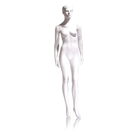 Econoco Mondo Mannequins Maggie Female Realistic White Mannequin, Pose 2, w/base MGFH-2