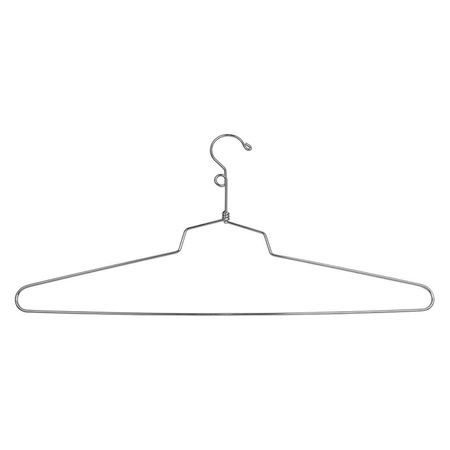 ECONOCO Shirt Hanger, Metal, 19", Loop Hook, PK100 SLD/19-LH