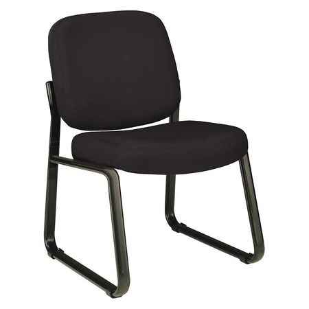 Ofm Black Guest/Reception Chair, 21 3/4" W 26-1/2" L 33" H, Armless, Fabric Seat, 405 Series 405-805