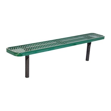 ULTRASITE Commercial Park Bench, No Back, Green 942S-V6-GREEN