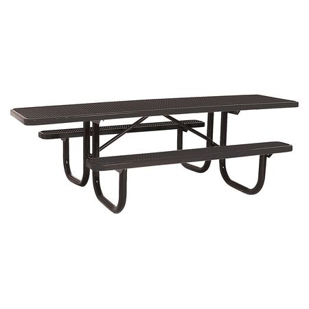 ULTRASITE Park Rectangular Table, Portable, 8ft, Black 238-V8-BLACK