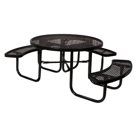 ULTRASITE Park Diamond Portable Table, Round, Black 358-RDV-BLACK