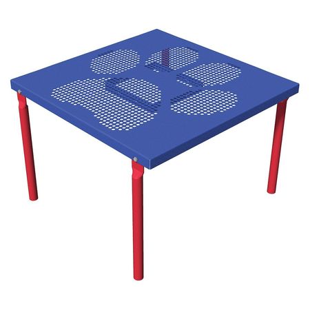 BARK PARK Dog Grooming Table, 36"X36"X12", Red/Blue PBARK-420-P