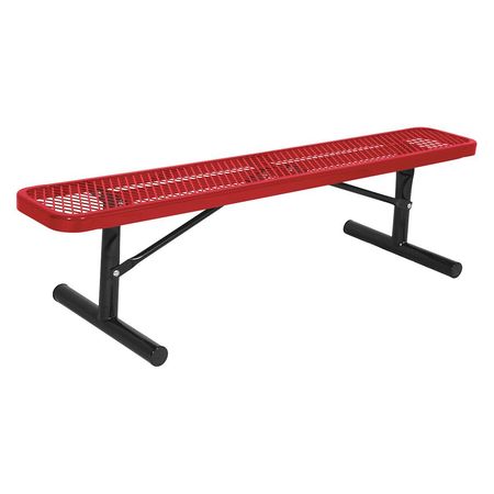 ULTRASITE Portable Park Bench, No Back, Red 942P-V6-RED