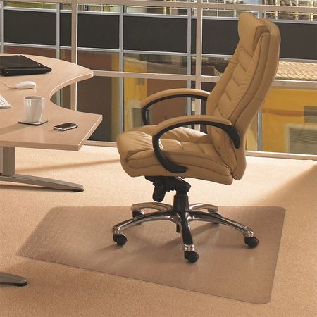 FLOORTEX Chair Mat 48"x60", Traditional Lip Shape, Clear, for Carpet FR1115230TR