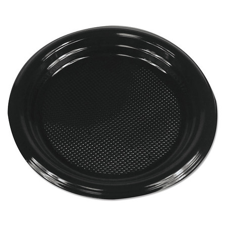 BOARDWALK Disp Plastic Plate, 6 in, Black, PK1000 PLTHIPS6BL