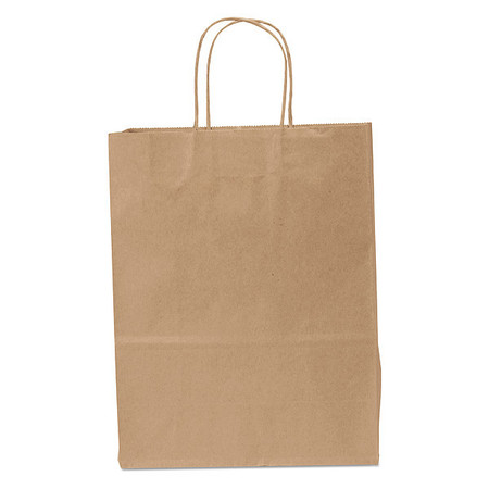 GENERAL Paper Shopping Bag, 60 lb. Krft, Hea, PK250 87124