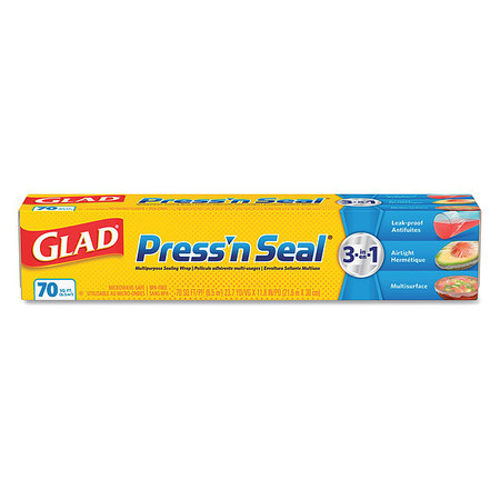 Glad Press Seal Food Plastic Wrap, 70, PK12 CLO 70441