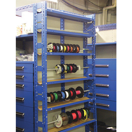 Equipto Wire Spool Rack Unit, 36X8X84, WH 880-7-WH