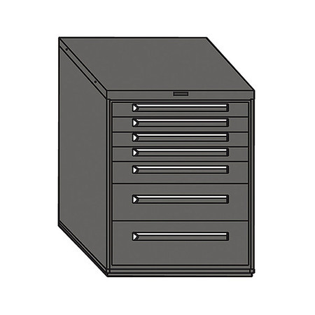 EQUIPTO Mod Drawer Cabinet W/O Dividers, 30", PY 443038-412MT-PY