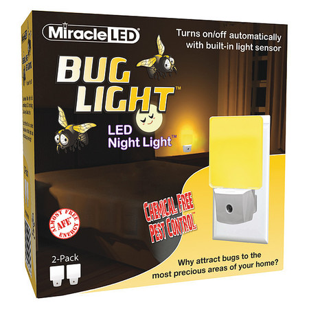 Miracle Led Bug Light Night Light Amber Glow to Protect your Precious Areas 602180