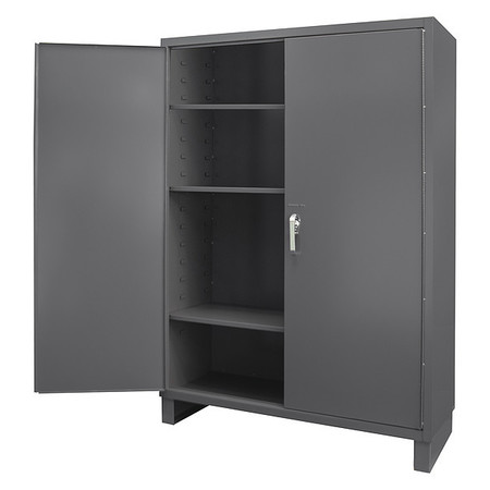 DURHAM MFG Cabinet, 60" wide, 14 gauge, 6" legs, 3 adjustable shelves SSC-602484-3S-95
