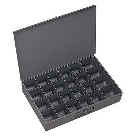 Durham Large Plastic Compartment Box LP24-CLEAR - 24 Compartments