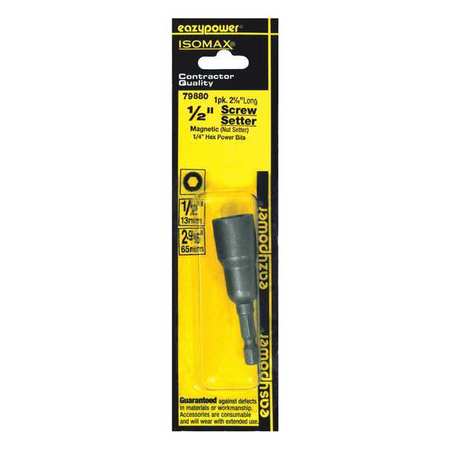 EAZYPOWER Magnetic Nut Setters, 1/2", 2-9/16" 79880