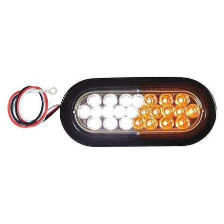 Buyers Products Strobe Warning Light, Oval, Amber/Clear, 6" SL66AC