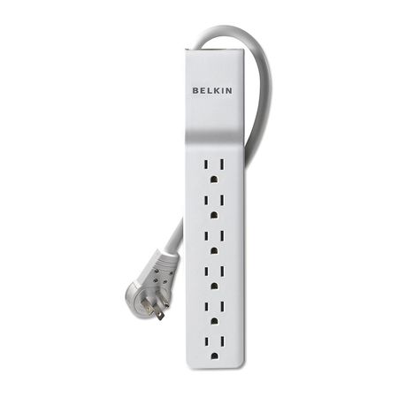 BELKIN Surge Protector, 6-Outlets, White BE106000-10