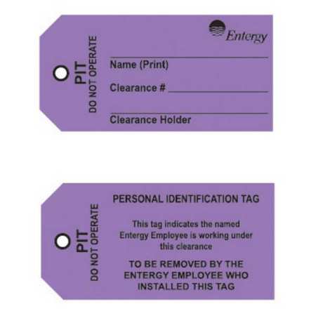 BEAED Personal Identification Tag, PK1000 4234.03.01