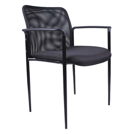 BOSS Guest Chair, 24"L33"H, Fixed, MeshSeat B6909-BK
