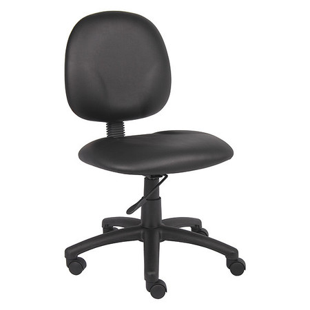 BOSS Vinyl Task Chair, Armless, Black B9090-CS