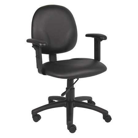 BOSS Vinyl Task Chair, Adjustable, Black B9091-CS