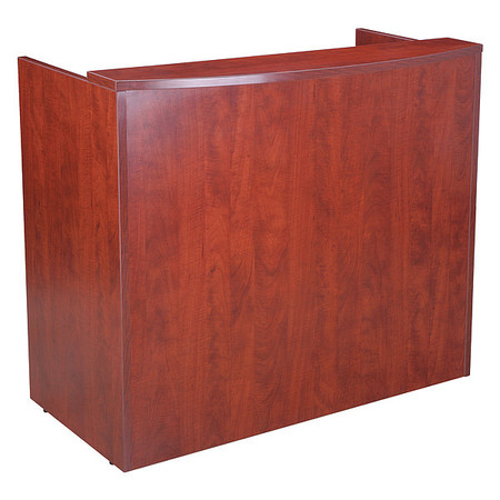 Boss Reception Desk, 48" W, Cherry Laminate Base, Cherry Laminate Frame, Wood N168-C
