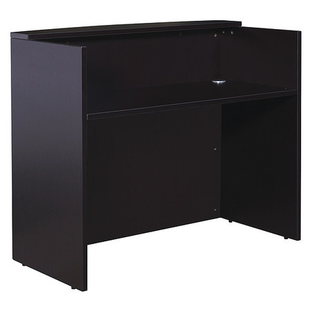 BOSS Reception Desk, 48" W, Mocha Laminate Frame, Mocha Laminate Base, Wood N168-MOC