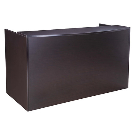 BOSS Reception Desk, 71W X 30/36D X 42H, Mocha N169-MOC