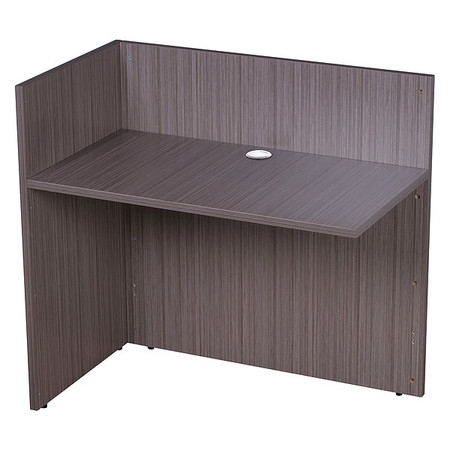 BOSS Reception Desk, 42" W, Driftwood Base, Driftwood Frame, Laminate Frame, Laminate Base, Driftwood N180-DW