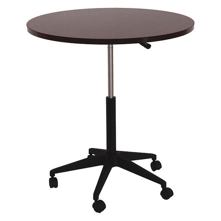 BOSS Mobile Round Table, 32", Mahogany N30-M