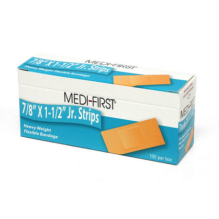 Medi-First Adhesive Bandage, Fabric, PK100, Color: Beige 66133