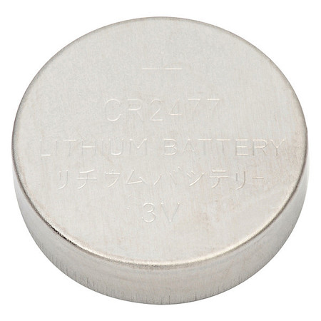 ZORO SELECT Coin Cell Battery, Lithium, 950mAh Cap. CR2477